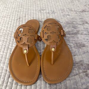 Tory Burch Miller Sandals Leather Vintage Vachetta 10